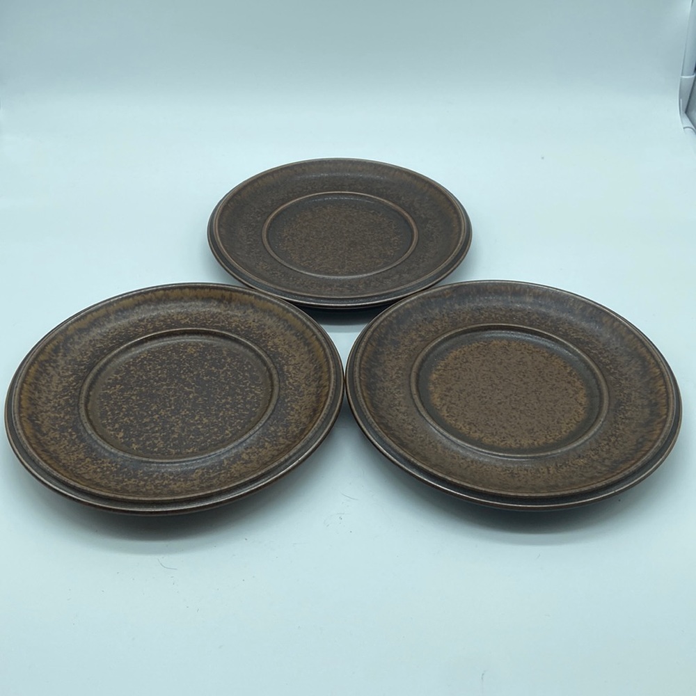 Ruska by Arabia of Finland - 3 Wide Flat Saucers